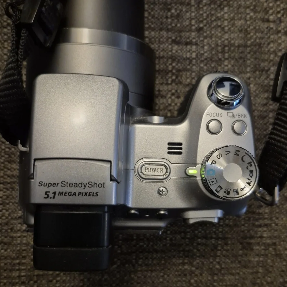 Sony Cyber-Shot DSC-H1 Camera W/ 12x Optical Zoom And Accessories